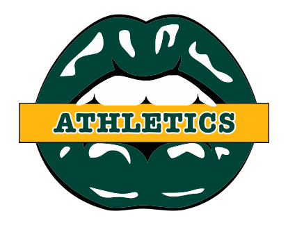 Oakland Athletics Lips Logo vinyl decal